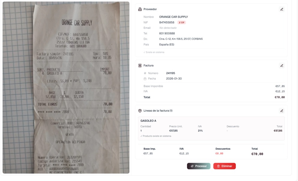 Escáner OCR de Llum en acción